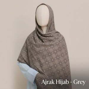 Ajrak Hijab – Grey